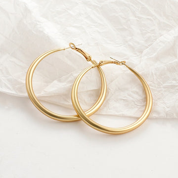 AENSOA 2021 New Gold Color Earrings for Women Multiple Trendy Round Geometric Drop Statement Earring Fashion Matted Gold Jewelry daiiibabyyy